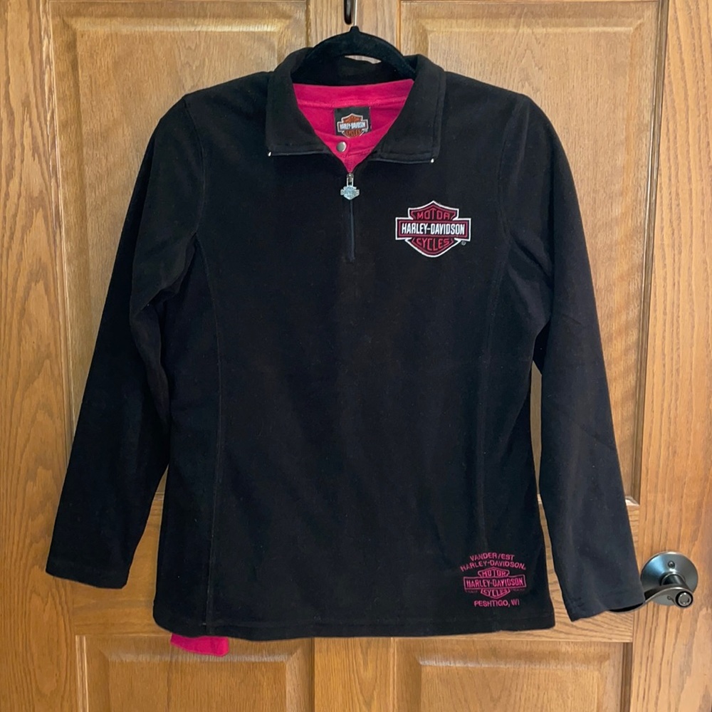Harley-Davidson Thermal Long Sleeve with a Fleece 1/4 zip Pullover - Size M